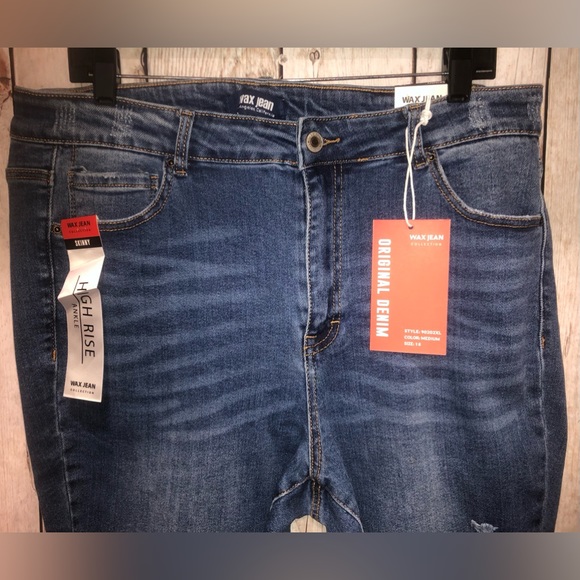 Original Denim Wax Jean Size 18 High Rise Ankle Skinny 34 W I 27 - Picture 3 of 7